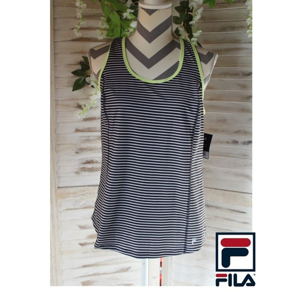 NWT FILA Stripe Detail Active Tank Top (286) 🧘